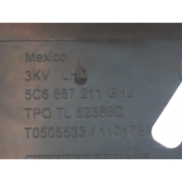 Forro Porta Traseira Esquerda Vw Jetta 1.4 Tl Af 2016 A 2018