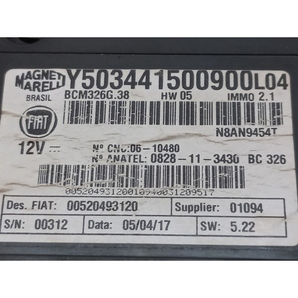 Kit Code Injeção Grand Siena Dualogic Essence 2018 Usado